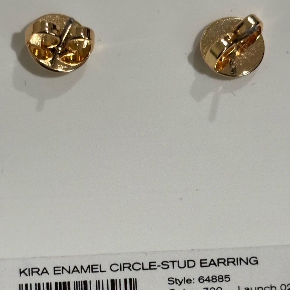 New! Tory Burch - Black - Kiara Stud Earrings - Picture 2 of 2